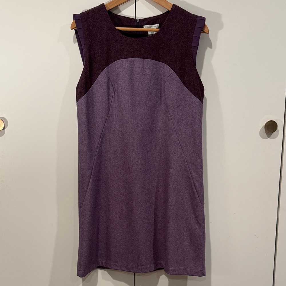 Chic Sleeveless Purple Shift/Mini Dress